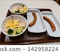 Salad and sausage Salad and sausage 142958224