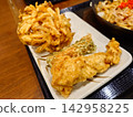 Fried foods (vegetable tempura, chikuwa tempura, chicken tempura) Fried foods (vegetable tempura, chikuwa tempura, chicken tempura) 142958225