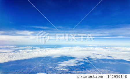 beautiful blue sky with white clouds background beautiful blue sky with white clouds background 142959148