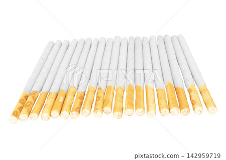White chocolate coated biscuit sticks isolated on white background White chocolate coated biscuit sticks isolated on white background 142959719