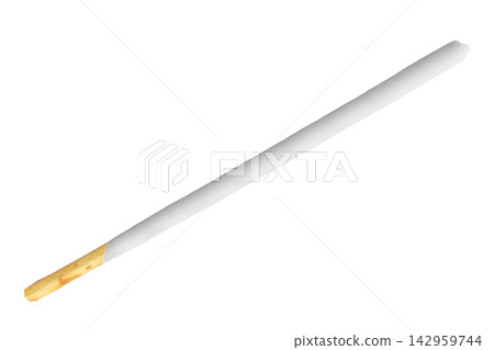 White chocolate coated biscuit sticks isolated on white background White chocolate coated biscuit sticks isolated on white background 142959744