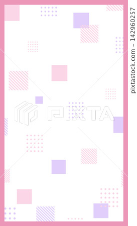 Cute, pop-style geometric frame background in pastel colors. Cute, pop-style geometric frame background in pastel colors. 142960257