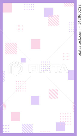 Cute, pop-style geometric frame background in pastel colors. 142960258