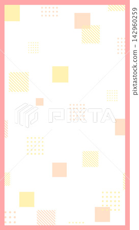 Cute, pop-style geometric frame background in pastel colors. Cute, pop-style geometric frame background in pastel colors. 142960259