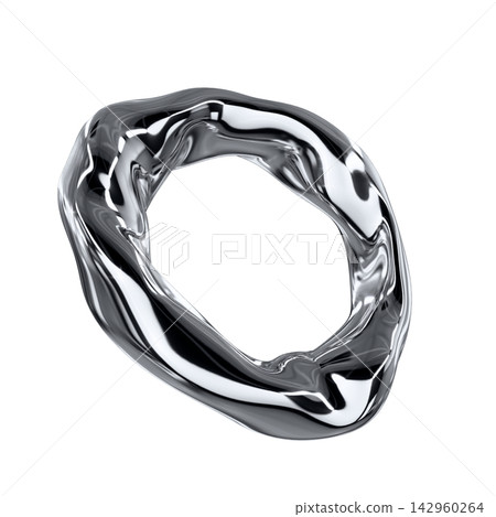 Y2K Silver Chrome Liquid Metal 3D Material (Transparent PNG) Y2K Silver Chrome Liquid Metal 3D Material (Transparent PNG) 142960264