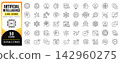 Artificial Intelligence Line Icon Set Featuring 50 Editable Stroke Vector Symbols For Machine Learning, Robotics, Neural Networks, Automation, Computing, Digital Technology, Data And Innovation. 142960275