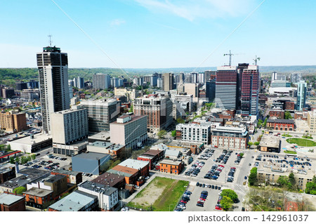 Aerial of Hamilton, Ontario, Canada on summer morning Aerial of Hamilton, Ontario, Canada on summer morning 142961037