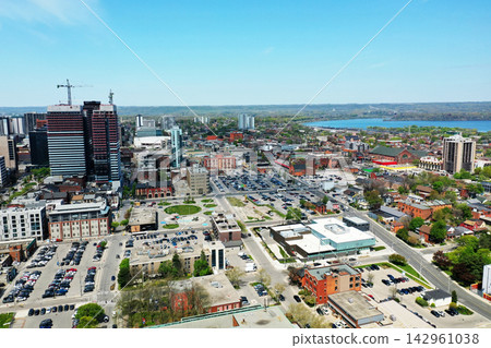 Aerial view of Hamilton, Ontario, Canada on summer morning Aerial view of Hamilton, Ontario, Canada on summer morning 142961038