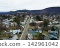 Aerial view of Easthampton, Massachusetts, United States in morning Aerial view of Easthampton, Massachusetts, United States in morning 142961042