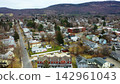 Aerial of Easthampton, Massachusetts, United States on fine day Aerial of Easthampton, Massachusetts, United States on fine day 142961043