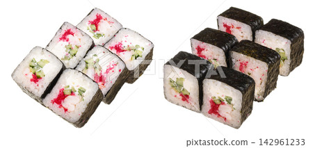 sushi roll isolated on white background without a shadow sushi roll isolated on white background without a shadow 142961233