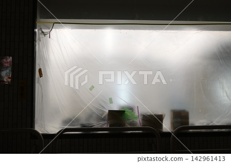Construction work inside buildings carried out at night Construction work inside buildings carried out at night 142961413