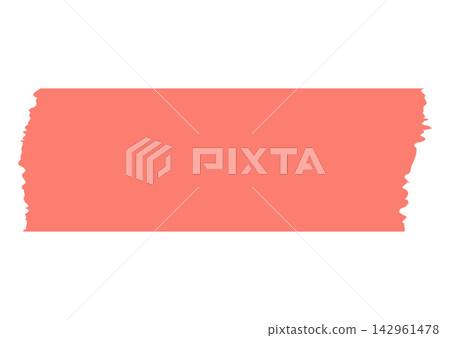 Simple masking tape illustration - red Simple masking tape illustration - red 142961478