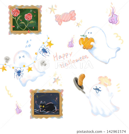 Happy Halloween Ghosts Happy Halloween Ghosts 142961574