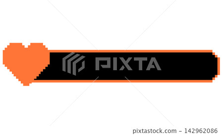 Heart dot text overlay base (orange and black) Heart dot text overlay base (orange and black) 142962086
