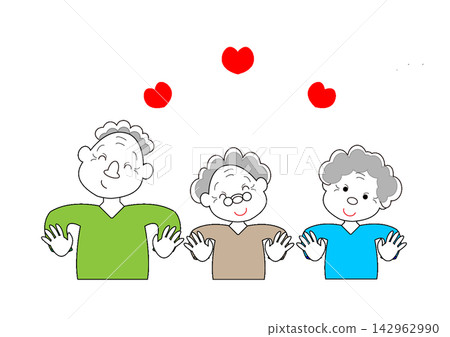 Seniors with a heart Seniors with a heart 142962990