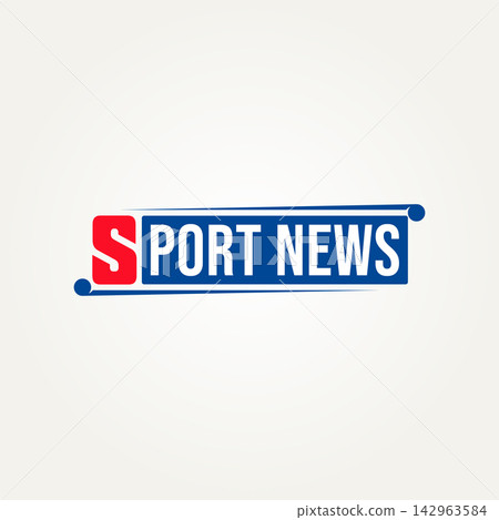 minimalist sports news icon logo vector illustration design. simple modern sports news website logo concept minimalist sports news icon logo vector illustration design. simple modern sports news website logo concept 142963584