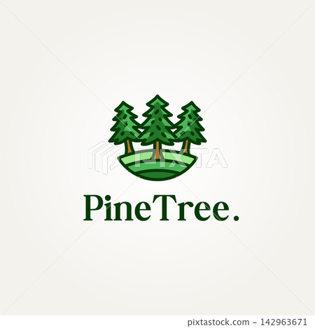 minimalist pine tree flat icon logo vector illustration design minimalist pine tree flat icon logo vector illustration design 142963671