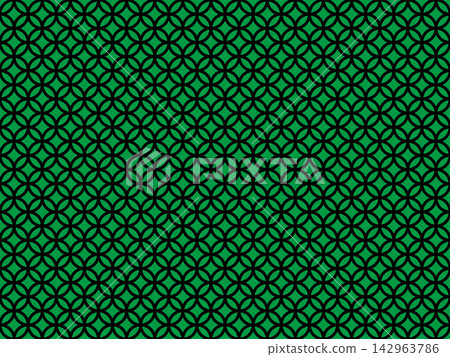 Green and black Shippo-tsunagi pattern background Green and black Shippo-tsunagi pattern background 142963786