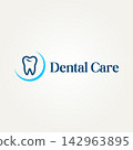 minimalist dental care icon logo vector illustration design. simple modern dental clinic and dental hospital logo concept 142963895
