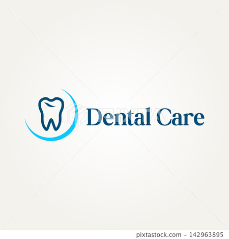 minimalist dental care icon logo vector illustration design. simple modern dental clinic and dental hospital logo concept minimalist dental care icon logo vector illustration design. simple modern dental clinic and dental hospital logo concept 142963895