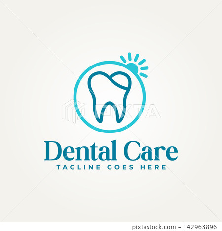 minimalist dental care icon line art logo vector illustration design. simple modern dental clinic logo concept minimalist dental care icon line art logo vector illustration design. simple modern dental clinic logo concept 142963896