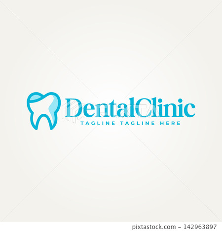 minimalist tooth dental clinic icon line art logo vector illustration design minimalist tooth dental clinic icon line art logo vector illustration design 142963897