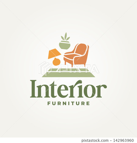 minimalist interior furniture home decor flat icon logo vector illustration design minimalist interior furniture home decor flat icon logo vector illustration design 142963960