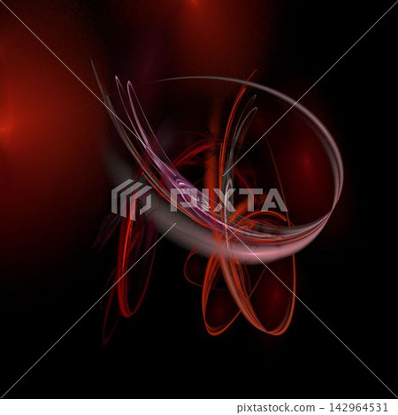 red abstract fractal pattern on black background, wallpaper, design red abstract fractal pattern on black background, wallpaper, design 142964531