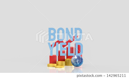 Rising Bond Yields in the Global Financial Market 3d render. 142965211