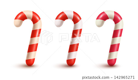 Red and White Striped Candy Canes 142965271