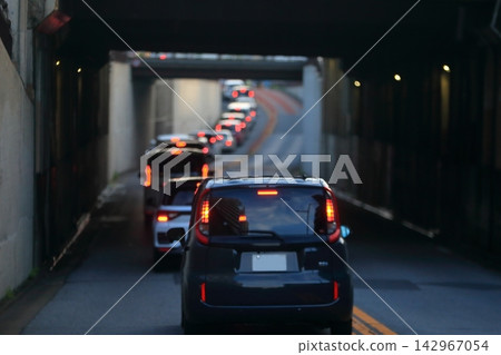 Roads congested in underpasses Roads congested in underpasses 142967054