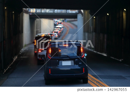Roads congested in underpasses Roads congested in underpasses 142967055