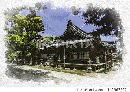 高砂神社正殿水彩畫,兵庫縣高砂市 高砂神社正殿水彩畫,兵庫縣高砂市 142967252