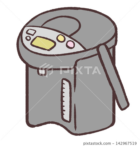 灰色電水壺的插圖 灰色電水壺的插圖 142967519