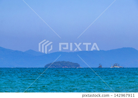 Panorama of tropical islands island in Angra dos Reis Brazil. Panorama of tropical islands island in Angra dos Reis Brazil. 142967911