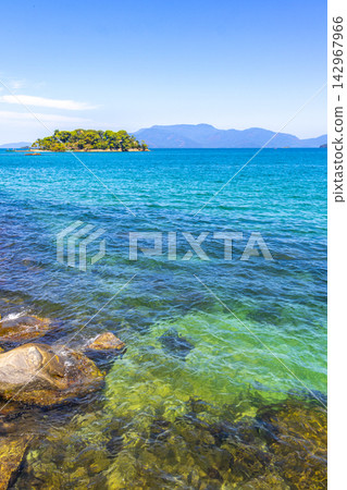 Panorama of tropical islands island in Angra dos Reis Brazil. 142967966