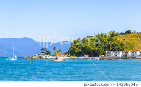 Panorama of tropical port pier in Angra dos Reis Brazil. Panorama of tropical port pier in Angra dos Reis Brazil. 142968049