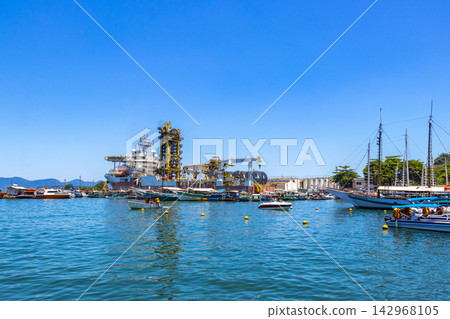 Industry ship ships boat harbor port Angra dos Reis Brazil. Industry ship ships boat harbor port Angra dos Reis Brazil. 142968105
