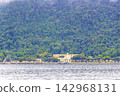 Rainy cloudy tropical coastal panorama of Angra dos Reis Brazil. 142968131