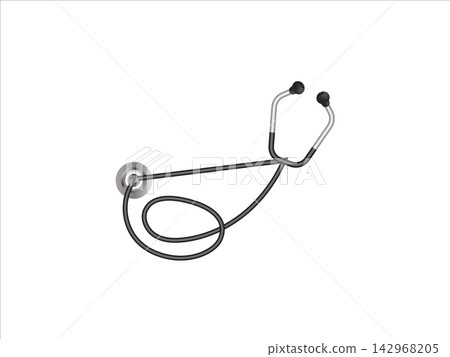 Stethoscope medical instrument with 3d realistic design on white background Stethoscope medical instrument with 3d realistic design on white background 142968205