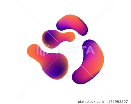 striking design with colorful, fluid shapes against subtle gradient striking design with colorful, fluid shapes against subtle gradient 142968207