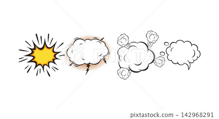 Speech bubble for comic text isolated background Speech bubble for comic text isolated background 142968291