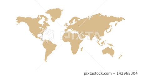 World map template with continents, North and South America, Europe and Asia, Africa and Australia World map template with continents, North and South America, Europe and Asia, Africa and Australia 142968304