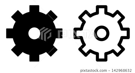 Settings, gear vector icon set Settings, gear vector icon set 142968632