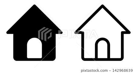 Vector home icon set Vector home icon set 142968639