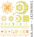 A mystical art decoration set featuring the moon, sun, and stars. 142969001