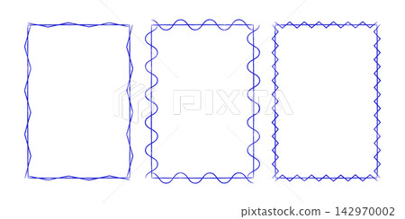 Collection of doodle hand drawn trendy frames with wavy lines, bows and ribbons. whimsical borders for wedding invitations, birthday card, lunch menus Collection of doodle hand drawn trendy frames with wavy lines, bows and ribbons. whimsical borders for wedding invitations, birthday card, lunch menus 142970002
