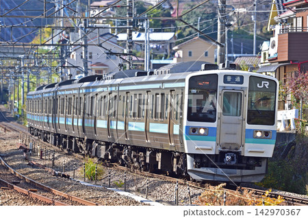 Chuo Main Line Uenohara JR East Series 211 N602 formation (Nagano) Chuo Main Line Uenohara JR East Series 211 N602 formation (Nagano) 142970367