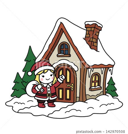 A girl Santa visits your house 142970508